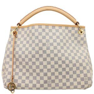 Louis Vuitton  Artsy MM Damier Azur Hobo Bag White